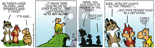 Over the Hedge on Thursday October 22, 2015 Comic Strip