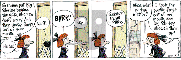 Cul de Sac on Wednesday November 27, 2013 Comic Strip