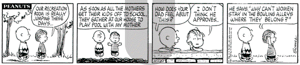 Peanuts on Wednesday November 21, 1962 Comic Strip
