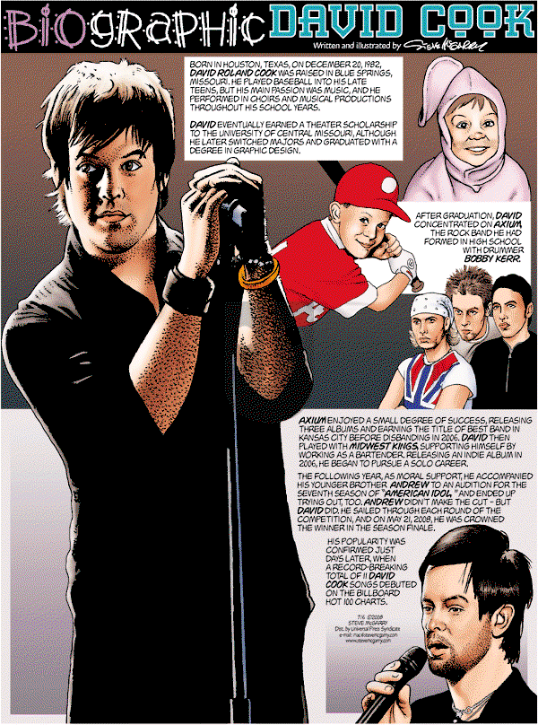 Biographic on Sunday July 6, 2008 Comic Strip