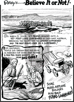 Ripley's Believe It or Not on Monday May 2, 2005 Comic Strip
