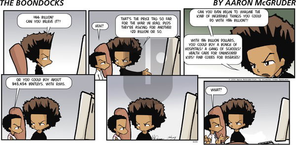 The Boondocks on Monday August 2, 2004 Comic Strip