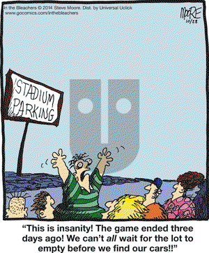 In the Bleachers on Tuesday October 28, 2014 Comic Strip