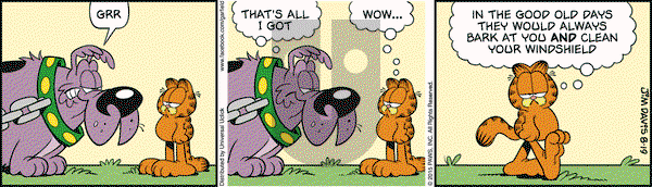 Garfield on Wednesday August 19, 2015 Comic Strip