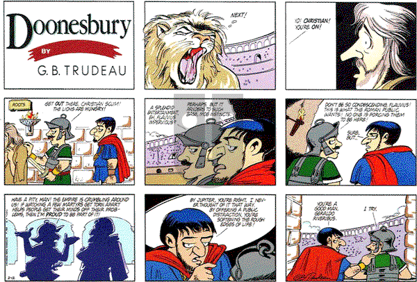 Doonesbury on Sunday February 12, 1989 Comic Strip
