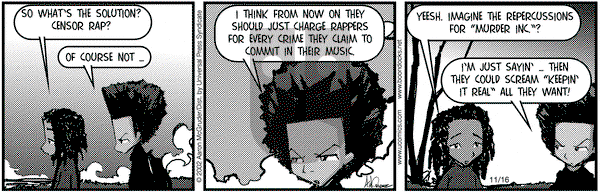 The Boondocks on Saturday November 16, 2002 Comic Strip
