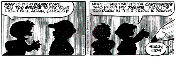 Nancy on Saturday October 25, 2003 Comic Strip