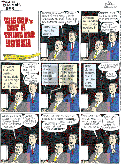 Tom the Dancing Bug on Saturday October 21, 2006 Comic Strip