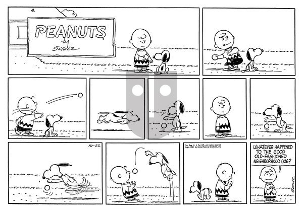 Peanuts on Sunday October 22, 1961 Comic Strip
