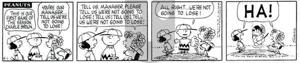 Peanuts on Monday April 1, 1963 Comic Strip