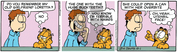 Garfield on Wednesday October 1, 2008 Comic Strip
