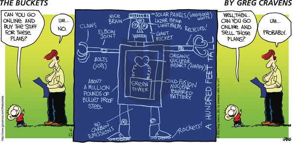 The Buckets on Sunday April 22, 2012 Comic Strip