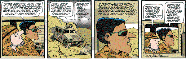 Doonesbury on Friday March 28, 2003 Comic Strip