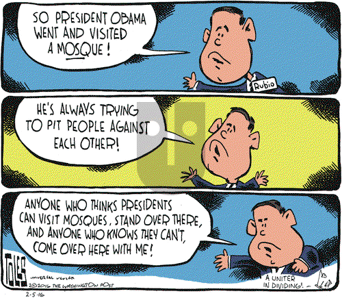 Tom Toles on Friday February 5, 2016 Comic Strip