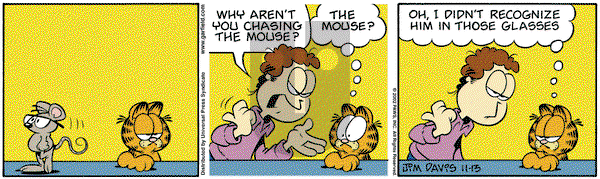 Garfield on Friday November 15, 2002 Comic Strip