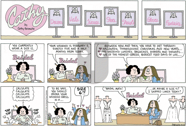Cathy Classics - Sunday August 22, 2004 Comic Strip