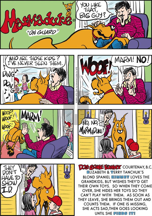 Marmaduke on Sunday October 2, 2016 Comic Strip