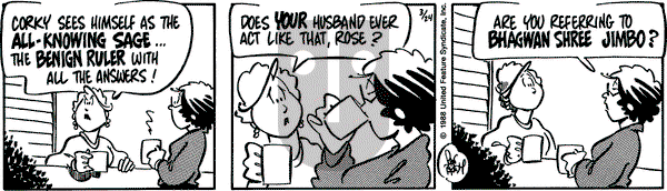 Rose is Rose on Thursday March 24, 1988 Comic Strip