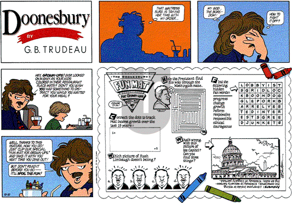 Doonesbury on Sunday October 10, 1993 Comic Strip