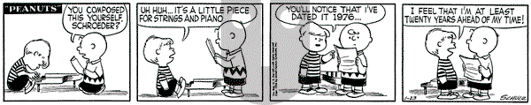 Peanuts on Monday January 23, 1956 Comic Strip