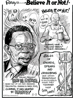 Ripley's Believe It or Not on Tuesday May 3, 2005 Comic Strip