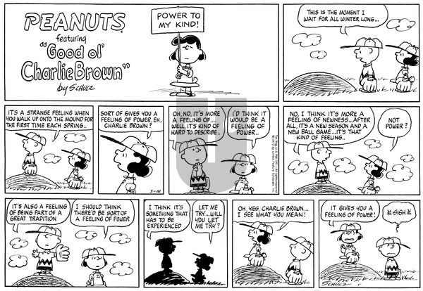 Peanuts on Sunday March 18, 1973 Comic Strip