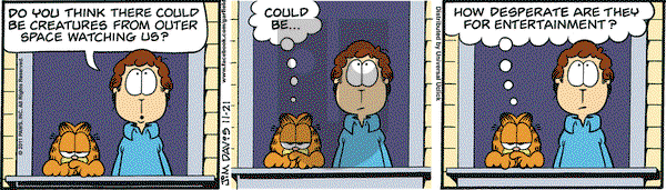 Garfield on Monday November 21, 2011 Comic Strip