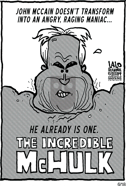 Lalo Alcaraz on Wednesday June 18, 2008 Comic Strip