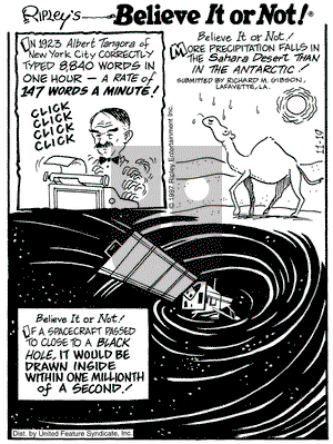 Ripley's Believe It or Not on Wednesday November 19, 1997 Comic Strip